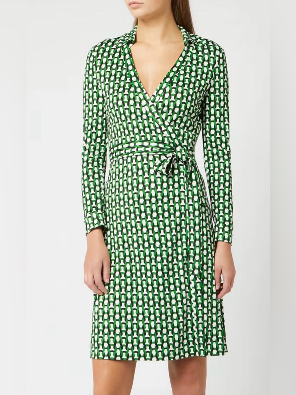 EUC Diane Von Furstenburg New Jeanne Two Wrap Dress 10